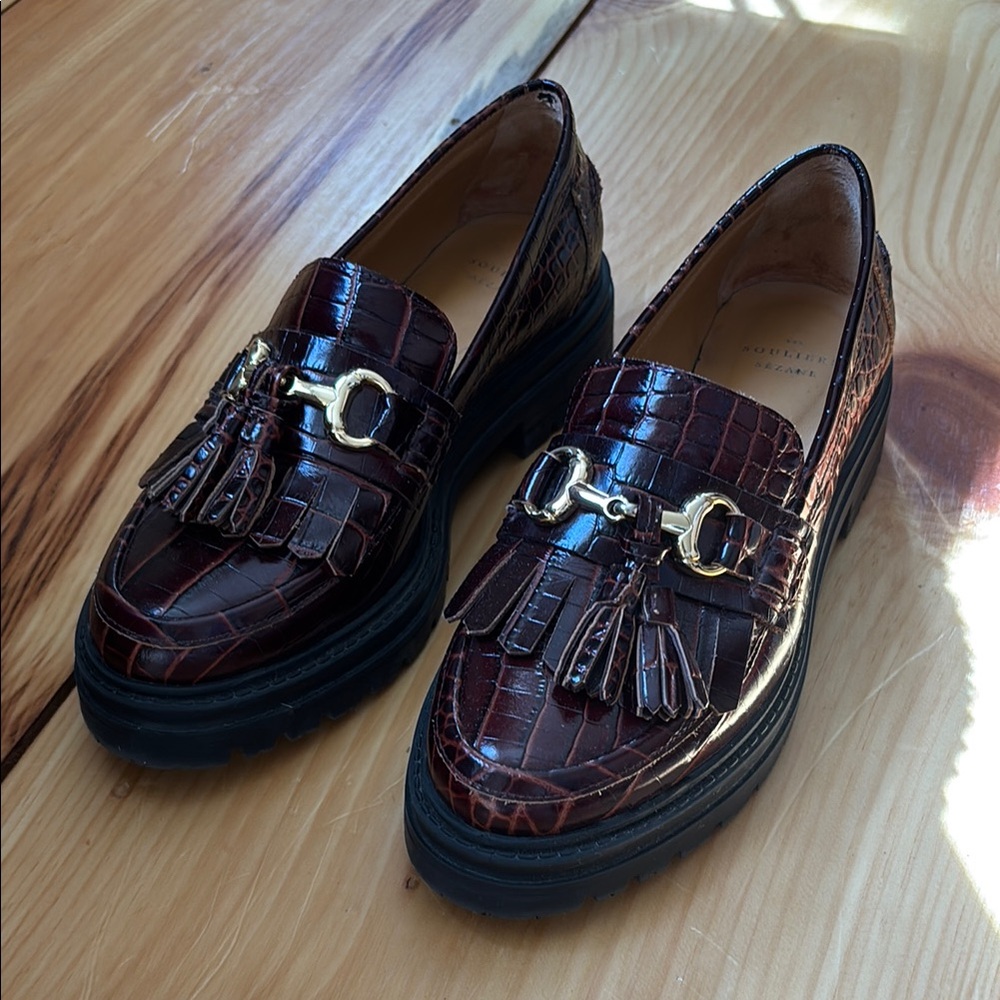 Women's Brown Tassel Loafers